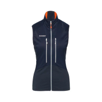 【Mammut 長毛象官方直營】Eiger Nordwand Hybrid Vest 極限艾格防風防潑水中層背心 夜藍 女款 #1014-05650