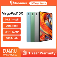 Adreamer VirgoPad10X Tablet 10.1 Inch Android 13 8GB RAM 128GB ROM 1200*1920 Display 8000 mAh Battery T616 Mental 4G Tablet PC