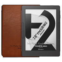 [組合] Readmoo讀墨mooInk Plus 2C 7.8 吋電子書閱讀器+直掀式保護殼-楓木棕
