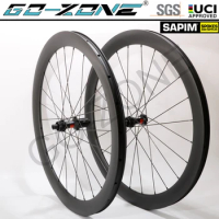 700c Carbon Wheelset Disc Brake Clincher Tubeless Tubular UCI Approved DT 240 Sapim Center Lock Or 6 Bolt Disc Brake Wheels