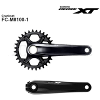 SHIMANO Deore XT M8100 Crankset Hollowtech II Mountain Bike Crankset 175 170mm 32T 34T 36T 12S MTB Sprocket 12V Bike Part