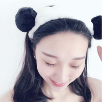 ✤宜家✤韓版卡通可愛熊貓束髮帶 運動化妝洗臉美容束髮帶 髮飾