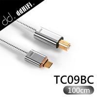 ddHiFi TC09BC Type-C(公)轉USB-B(公)純銀HiFi級數據線(100cm)
