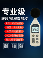 分貝檢測儀家用噪音測試儀器測聲音量噪聲級計低頻汽車噪音計報警