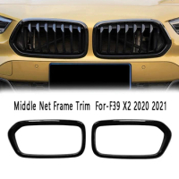 Car Front Bumper Grill Frame Cover Middle Net Frame Trim Sport Racing Grills For-BMW F39 X2 2020 2021