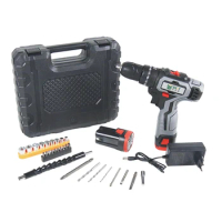 18V 36Nm Electric Cordless Brushless Impact Drill Battery Rechargeable DIY Power Tool Hammer Drill Screwdriver