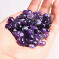 孫大福天然紫水晶原石碎石消磁石烏拉圭紫水晶簇洞水晶枕頭