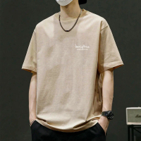 เสื้อยืดคอกลมแขนสั้นผ้าฝ้ายแท้สไตล์เกาหลีแบบลำลองสำหรับฤดูร้อน ทรงหลวม ใส่ได้หลากหลาย เหมาะสำหรับวัย
