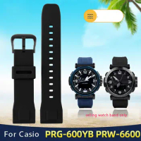 Silicone watch strap for Casio PROTREK series PRW-60/PRW-70YT PRW-6600 sports strap 23mm watchband Men's Waterproof Wrist Band