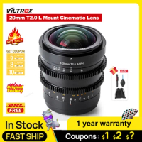 Viltrox 20mm T2.0 L Mount Cinematic Lens Wide Film Lens Full Frame Prime MF For Panasonic/Leica L-mount SL SL2 Lumix S1 S1R S1H
