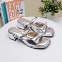 Giày nữ cao gót mũi hở phối nơ phong cách trẻ trung năng động dễ thương cao 5cm - VA006 guốc hm Dé