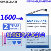 High Capacity GUKEEDIANZI Battery 361-00121-00 361-00121-10 (463450) 1600mAh for Garmin Edge 830 530 GPS Repair