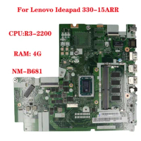 For Lenovo Ideapad 330-15ARR Laptop Motherboard EG534&amp;EG535 NM-B681 with Ryzen R3-2200 CPU 4G RAM 5B20R56763 100% Test Send