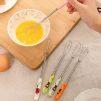 Egg Beater Mini Stainless Steel Balloon Wire Whisk Manual Hand Mixer Milk Cream Butter Whisk Mixer Kitchen Egg Tools