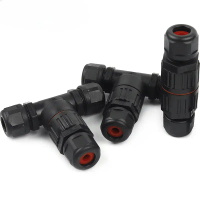 IP68 I/T Shape Waterproof Connector 2/3/5 Pin Wire Connectors Quick Screw Connect Push-in Terminals 