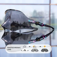 KAPVOE Photochromic Cycling Glasses Sports Men's Sunglasses UV400 Protection Goggles Bike Bicycle Glasses Running Hiking Eyewear