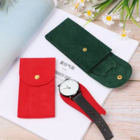 Fashion Flannelette Watch Storage Bag Portable Watch Protection Pouch Anti Dust Watch Protective Sleeve Boxes Case