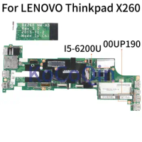 KoCoQin Laptop motherboard For LENOVO Thinkpad X260 Core SR2EY I5-6200U Mainboard BX260 NM-A531 00UP190 01YT037 01EN193 01HX027