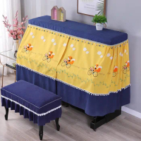 Small Fox Pattern Piano Cover Simple Modern Dust Cover Cloth Towel Piano Set Piano Bench Full Cover