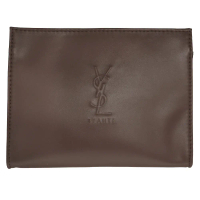 YSL logo三角形大化妝包咖(正貨)