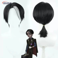 Game Identity V Embalmer Aesop Carl Cosplay Wig Short Mixed Black White Heat Resistant Synthetic Hai