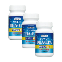 【Suntory 三得利官方直營】魚油 DHA＆EPA+芝麻明E 120顆x3罐組(DHA&EPA、芝麻明、維生素E、維生素D)