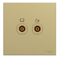 施耐德 AvatarOn C 兩位電視/收音機天線主板插座 沉醉金