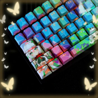 108 Keys Genshin Impact Nahida Keycaps Games Anime Keycap Cherry Profile PBT Dye Sublimation Mechanical Keyboard For MX Switch