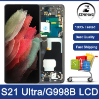 6.8'' Super AMOLED LCD For Samsung Galaxy S21 Ultra 5G G998 G998U Display Touch Screen Digitizer For Samsung S21 Ultra G998B LCD