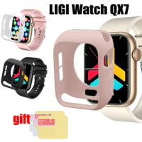 For Lige Watch QX7 Case Smartwatch Soft Protective Shell Bumper Silicone Cover Screen Protector film
