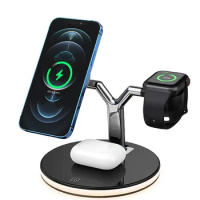 Magnetic 3 in 1 Wireless Charger for Macsafe iPhone 12 13 14 15 Pro Max Mini Apple Watch Airpods Pro Fast Charging Dock Station