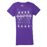 美國百分百【全新真品】Roxy T恤 短袖 上衣 T-shirt Logo 紫色 春夏 幾何 Logo 純棉 修身 女 XS S