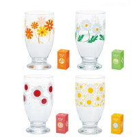 【ADERIA】日本復古玻璃杯 4款各1/共4杯 335ml 昭和系列(玻璃杯)