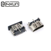 1pcs HDMI 19P Nickel Plated MaleFemale Plug jack Digital HD Connector 9+10P Network set - top box Plugs Repair Parts