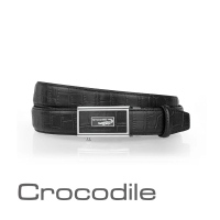 Crocodile Crocodile 鱷魚皮件 真皮自動扣皮帶 0101-42005-01(義大利進口牛皮)