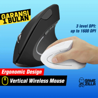 Mouse Wireless Vertical USB Mause Wireles Vertikal PC Laptop Komputer