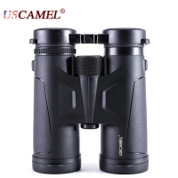 USCAMEL HD 10x42 Binoculars Outdoor Compact Powerful Zoom Range Professional Waterproof Folding Telescope Hunting Night vision