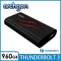 archgon X92 960GB 外接式固態硬碟 SSD Thunderbolt 3黑色