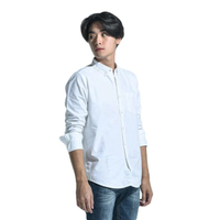 เสื้อเชิ้ตคอปก ทรงสลิม Oxford Shirt สี White  era-won
