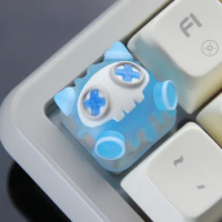 ECHOME Original Blue Keycap Cute Keyboard Cap Custom Handmade Translucent Anime KeyCap for Mechanical Keyboard Accessories Gift
