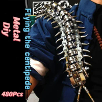 3D precision metal flying centipede trend play metal stainless steel assembly adult assembly decompression puzzle punk model toy