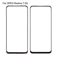 2pcs For OPPO Realme 7 5G Front LCD Glass Lens touchscreen Realme7 Touch screen Panel Outer Screen Glass without flex
