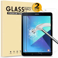 2 Pack 9H Tempered Glass Film Protection Shield Screen Protector for Samsung Galaxy Tab S3 SM-T820/SM-T825/SM-T827 9.7 Inch