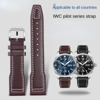 For Iwc Pilots Little Prince Watch Iw327004/iw377714 Mark16/17/18 Portuguese Leather Strap 20 21mm Men Watchband Belt Bracelet