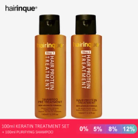 HAIRINQUE Hair and Scalp Treatment Set Keratin Treatment &amp; Shampoo for Straightening Curly Dry Hair Formalin Brazilian Smoothing