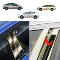 Car TPU/Glossy Mirror Pillar Post Cover For Toyota Prius XW20 XW30 2003-2022 Door Trim Window Molding Sticker Accessories Plate