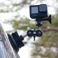 Metal Rotate Sucker Car CellPhone Holder Flexible Suction Cup Mount Stand for GoPro Hero 12 Insta360 iPhone Samsung Accessory