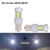 For Creta 2016 2017 2018 2019 2x 1156 3030 30SMD Canbus Error Free White LED DRL Daytime Running light