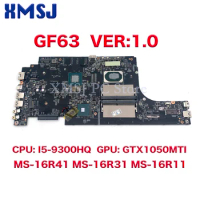 FOR MSI GF63 Thin 9SC-088CN LAPTOP MOTHERBOARD MS-16R41 MS-16R31 MS-16R11 WITH I5-9300HQ AND GTX1050MTI TEST OK
