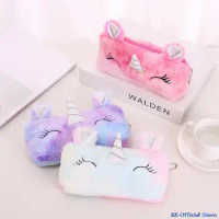 Unicorn Pencil Box Large Cute Cartoon 3D Student Stationery Pencil Case Creative Learning Stationery Pencil Case Storage Bag